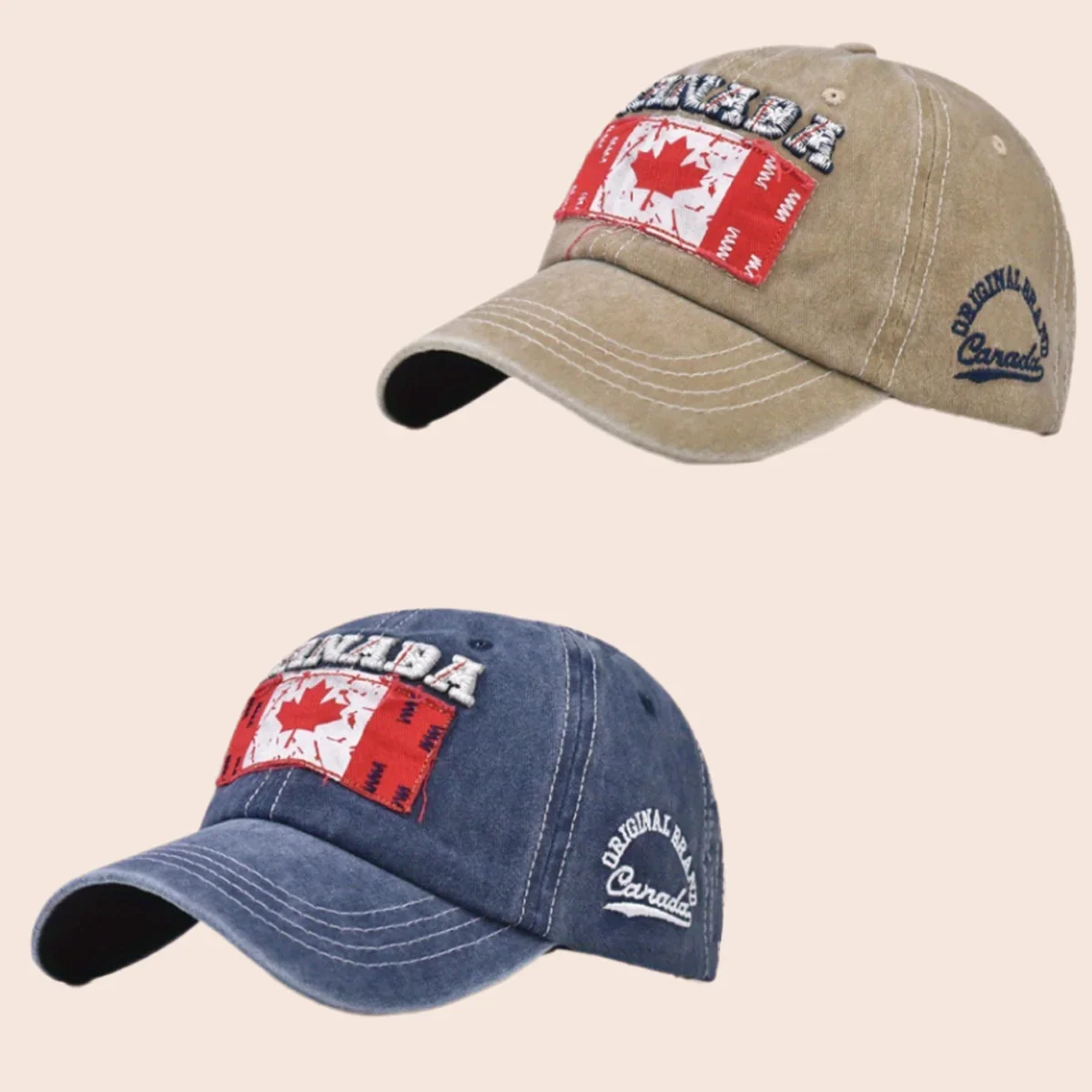 Canadian Flag Pattern Solid Color Baseball Cap Letters Maple Leaf Embroidery Peaked Cap Unisex Washed Retro Hip Hop Duckbill Cap
Canadian Flag Pattern Solid Color Baseball Cap Letters Maple Leaf Embroidery Peaked Cap Unisex Washed Retro Hip Hop Duckbill Cap