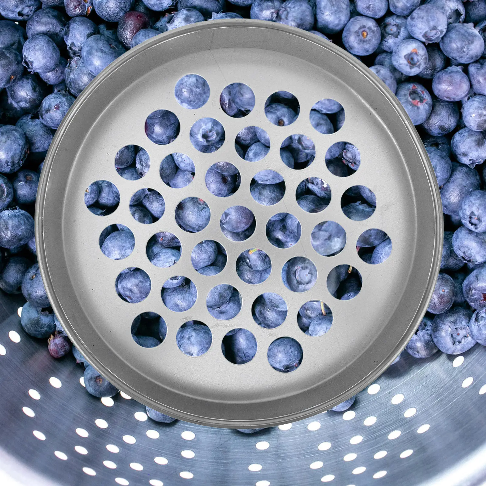 Round Hole Blueberry Sieve Stainless Steel Mesh Sifter for Small Fruits Grading Home Use Outdoor Kitchen Storage Safe Smooth
Round Hole Blueberry Sieve Stainless Steel Mesh Sifter for Small Fruits Grading Home Use Outdoor Kitchen Storage Safe Smooth