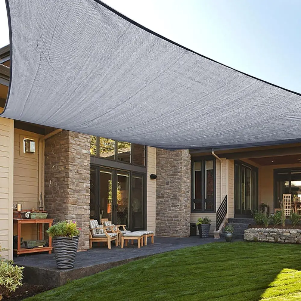 Большой тент-парус от солнца 20' x 23' RecSunshade, защита от УФ-лучей, для патио или сада, серебристо-серый
Большой тент-парус от солнца 20' x 23' RecSunshade, защита от УФ-лучей, для патио или сада, серебристо-серый