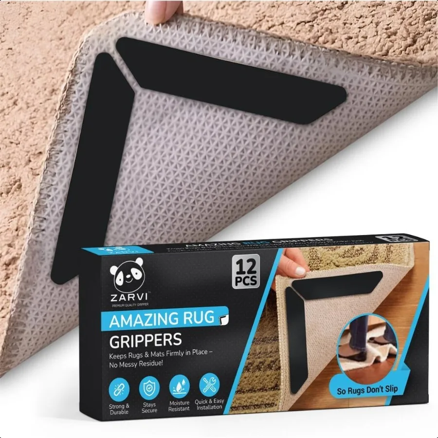 Premium12 Pcs Double Sided NonSlip Rug Tape for Hardwood and Tiles Floor Reusable Carpet Tape Rug Stoppers to Prevent Sliding R
Premium12 Pcs Double Sided NonSlip Rug Tape for Hardwood and Tiles Floor Reusable Carpet Tape Rug Stoppers to Prevent Sliding R