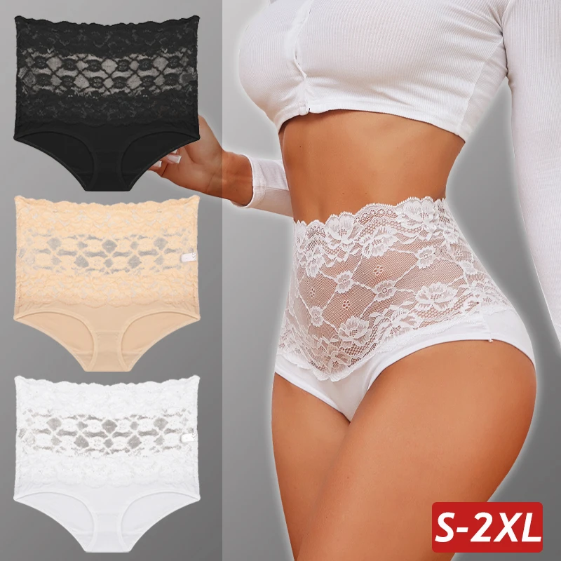 Plus Size Lace Cotton Panties Floral Breathable Sexy Lingerie High Waist Comfortable Briefs Elastic Solid Color Underwear S-2XL
Plus Size Lace Cotton Panties Floral Breathable Sexy Lingerie High Waist Comfortable Briefs Elastic Solid Color Underwear S-2XL
