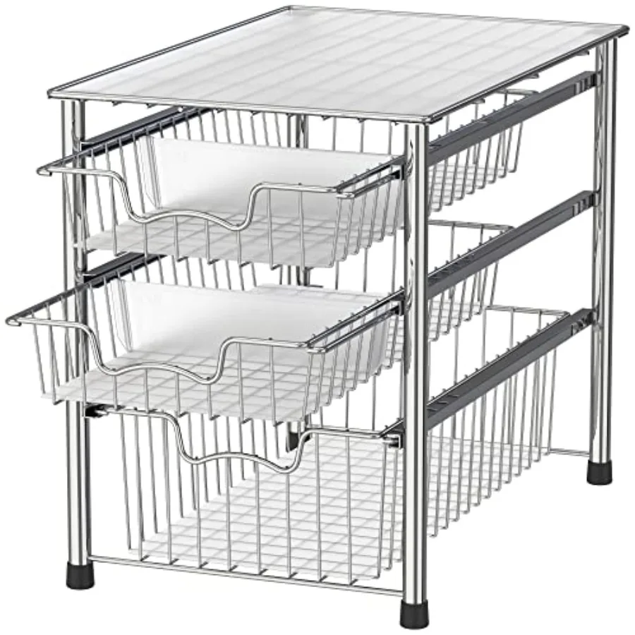 Stackable 3 Tier Sliding Basket Organizer Drawer
Stackable 3 Tier Sliding Basket Organizer Drawer