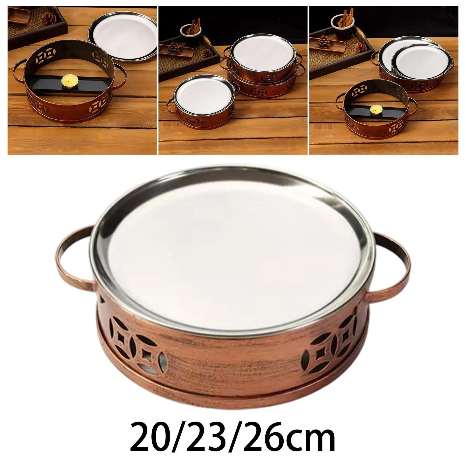 Shallow Plate Stovetop Skillet Restaurant Chafing Dish Baking Tray for Steaming Event Party Holiday Vegetables Stewing Simmering
Shallow Plate Stovetop Skillet Restaurant Chafing Dish Baking Tray for Steaming Event Party Holiday Vegetables Stewing Simmering