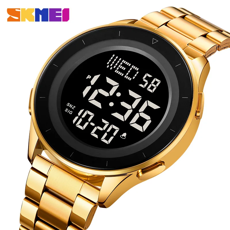 SKMEI Stopwatch Stainless Steel Watch band Chronograph Date Alarm Clock Night Light On The Hour 24-hour System Countdown 2167
SKMEI Stopwatch Stainless Steel Watch band Chronograph Date Alarm Clock Night Light On The Hour 24-hour System Countdown 2167
