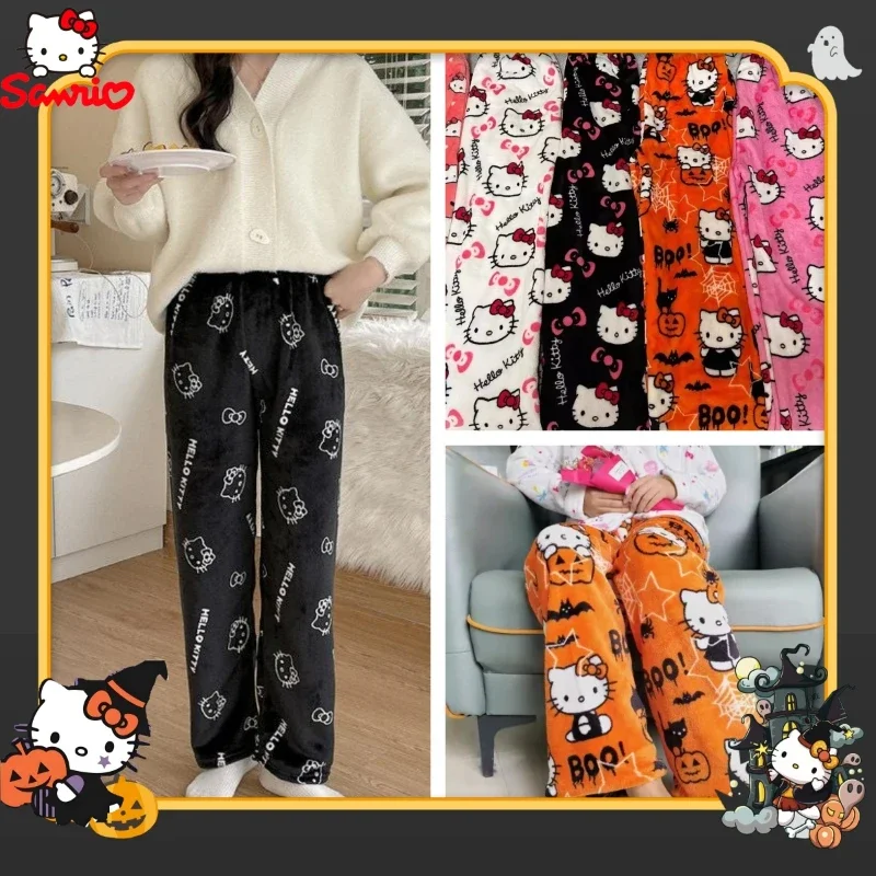 Sanrio Hello Kitty Halloween Pajamas Keep Warm Autumn and Winter Flannel Anime Fashion Trouserswomen Woolen Casual Home Pants
Sanrio Hello Kitty Halloween Pajamas Keep Warm Autumn and Winter Flannel Anime Fashion Trouserswomen Woolen Casual Home Pants