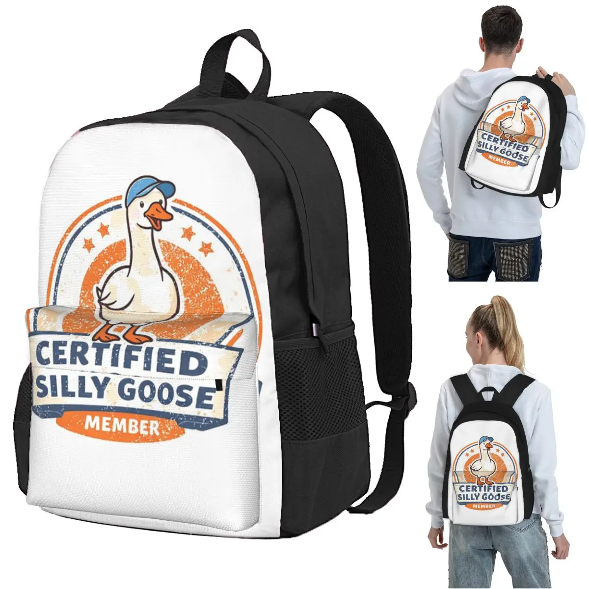 Certified Silly Goose Backpack Student BookBag Children School Bag Computer Shoulder Bags for Boys Girls
Certified Silly Goose Backpack Student BookBag Children School Bag Computer Shoulder Bags for Boys Girls