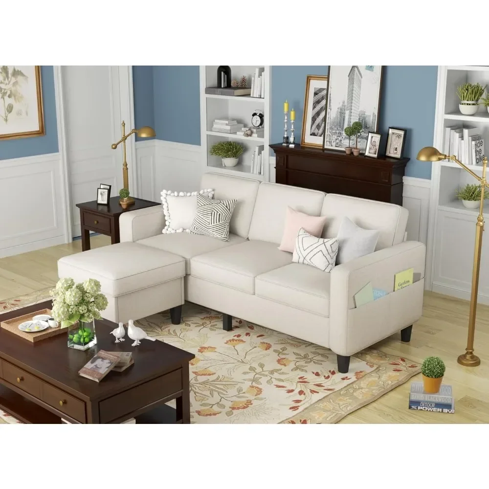 Sectional Sofa 78" Couch Couches for Living Room with Storage Ottoman Beige Modern L Shaped 3 Seater Sofas for Dorm APT
Sectional Sofa 78" Couch Couches for Living Room with Storage Ottoman Beige Modern L Shaped 3 Seater Sofas for Dorm APT