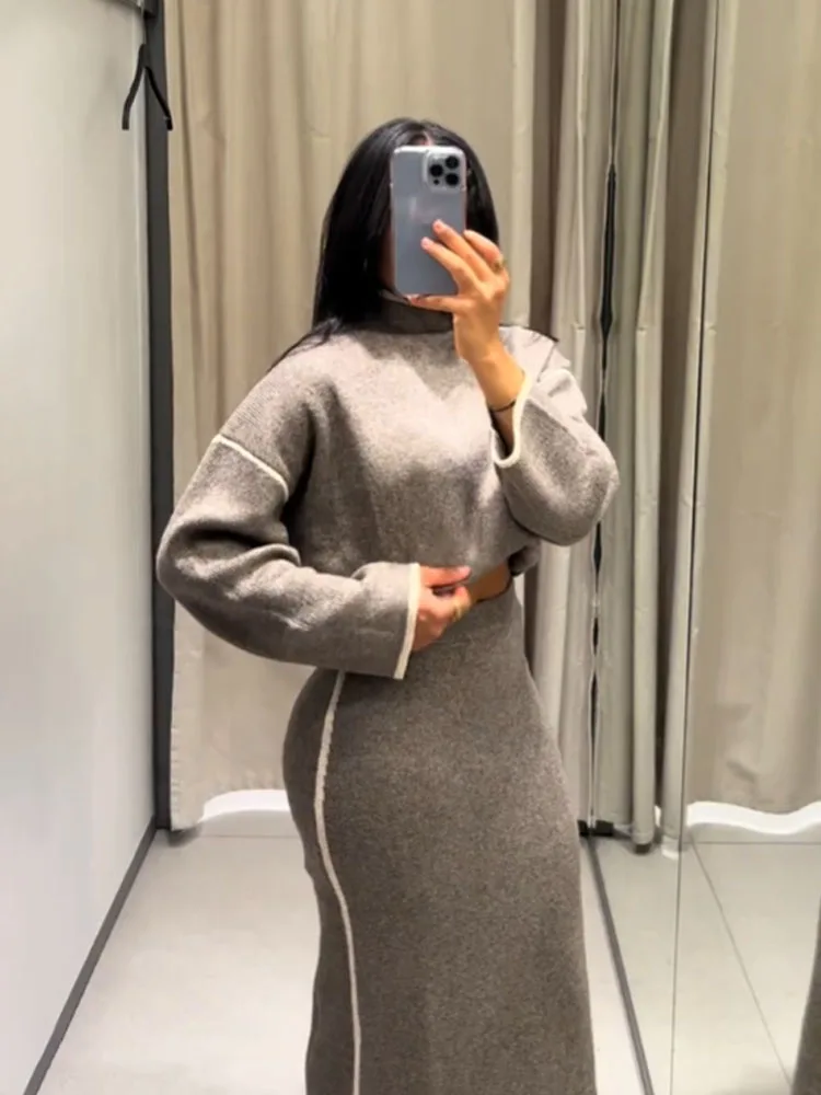 HH 2026, новый женский вязаный комплект из двух предметов, вязаный топ с круглым вырезом + трикотажная юбка, осенне-зимний утолщенный теплый шерстяной комплект
HH 2026, новый женский вязаный комплект из двух предметов, вязаный топ с круглым вырезом + трикотажная юбка, осенне-зимний утолщенный теплый шерстяной комплект