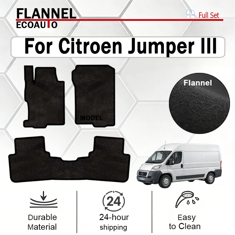 ECOAUTO Car velour mats for Citroen Jumper III delivery truck (2014 -) -black
ECOAUTO Car velour mats for Citroen Jumper III delivery truck (2014 -) -black
