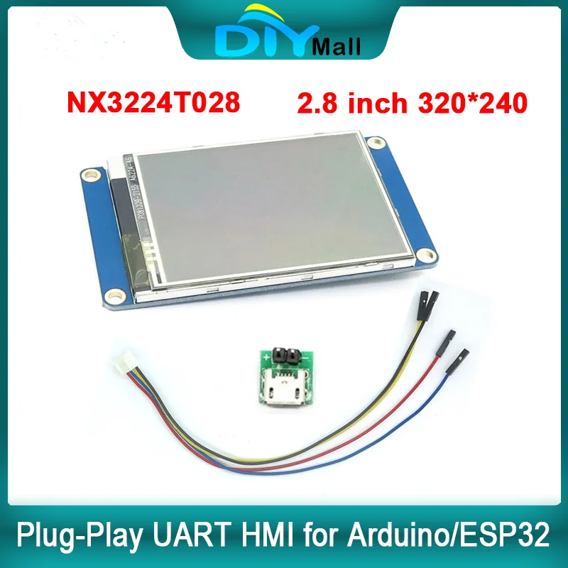 Nextion NX3224T028 2,8-дюймовый HMI TFT ЖК-дисплей 320x240, резистивный сенсорный экран 5 В для Arduino/ESP32/RPi Plug-and-Play, 65 тыс. цветов и 4 м вспышки
Nextion NX3224T028 2,8-дюймовый HMI TFT ЖК-дисплей 320x240, резистивный сенсорный экран 5 В для Arduino/ESP32/RPi Plug-and-Play, 65 тыс. цветов и 4 м вспышки