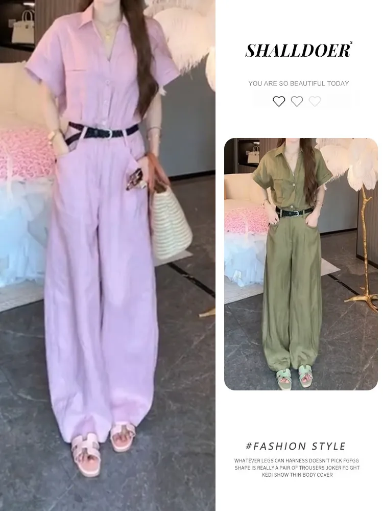 Elegant Linen Jumpsuit High Waist Leggings Ageless Celebrity High Fashion Slimming Wide Pants Commute Style Pocket Detail
Elegant Linen Jumpsuit High Waist Leggings Ageless Celebrity High Fashion Slimming Wide Pants Commute Style Pocket Detail
