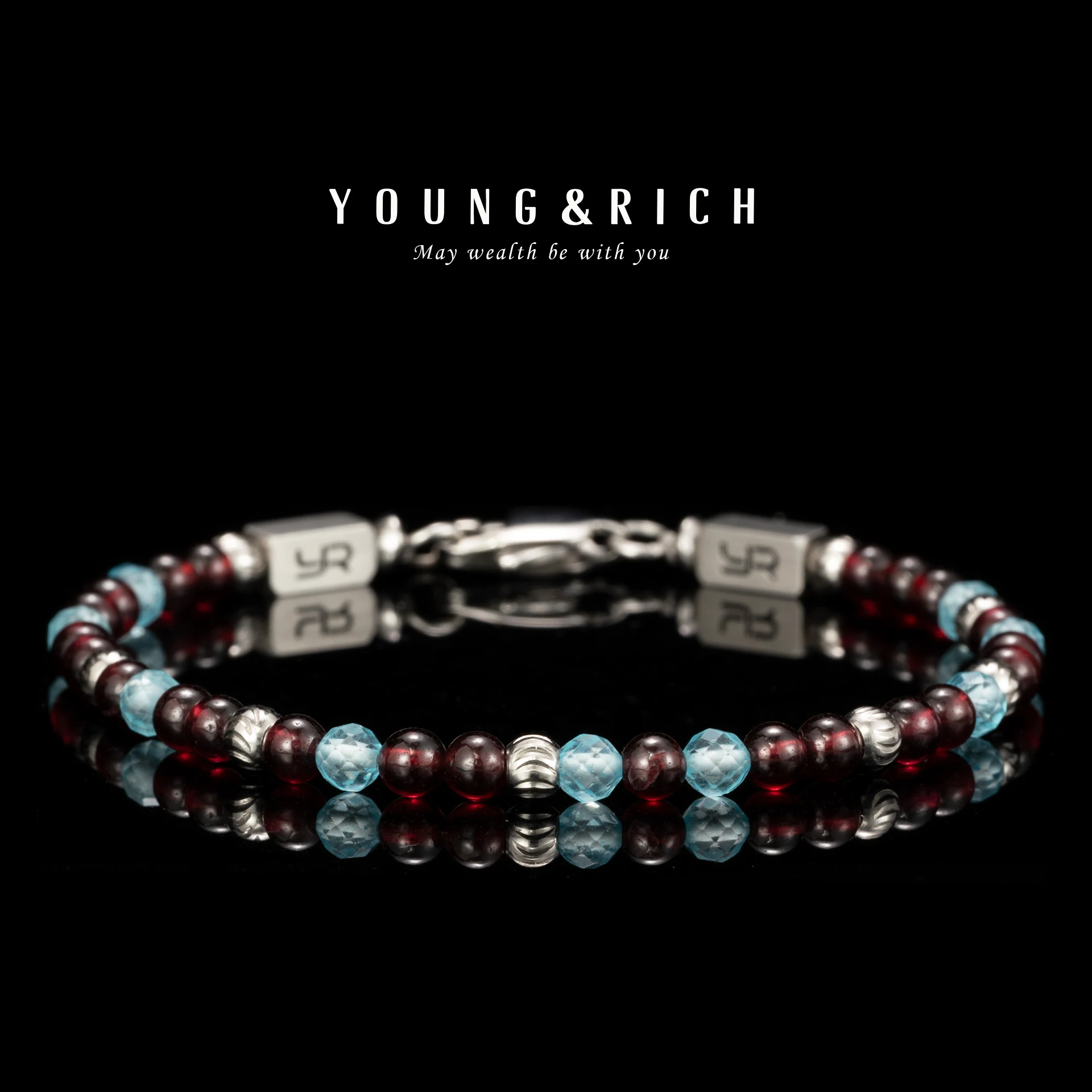 YOUNG&RICH 4mm Faceted Red Blue Beaded Bracelet Unisex Natural Stone Metal Spacer Vintage Casual Jewelry
YOUNG&RICH 4mm Faceted Red Blue Beaded Bracelet Unisex Natural Stone Metal Spacer Vintage Casual Jewelry