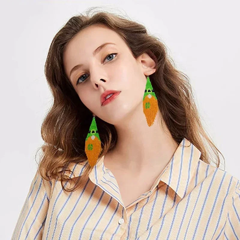 Серьги с кисточками из сплава в богемном стиле и рисовыми бусинами, ручная вязка, простые модные женские украшения из бисера, оригинальный дизайн
Серьги с кисточками из сплава в богемном стиле и рисовыми бусинами, ручная вязка, простые модные женские украшения из бисера, оригинальный дизайн