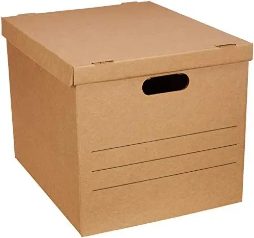 Basics Medium Moving Boxes with Handles & Lids, 19" x 14.5" x 15.5", Brown, 10-Pack
Basics Medium Moving Boxes with Handles & Lids, 19" x 14.5" x 15.5", Brown, 10-Pack
