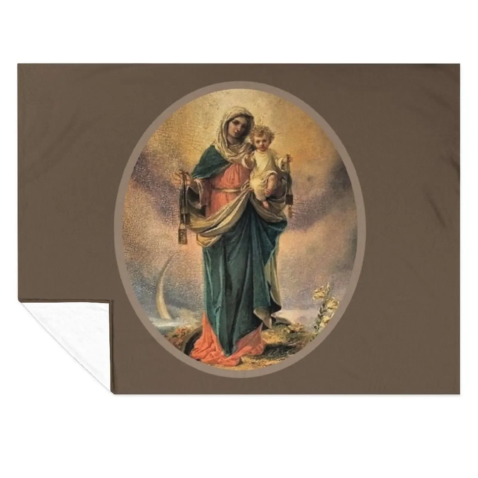 The Brown Scapular, Our Lady of Mount Carmel Throw Blanket Decorative Beds for winter Luxury Plaid Blankets 
The Brown Scapular, Our Lady of Mount Carmel Throw Blanket Decorative Beds for winter Luxury Plaid Blankets