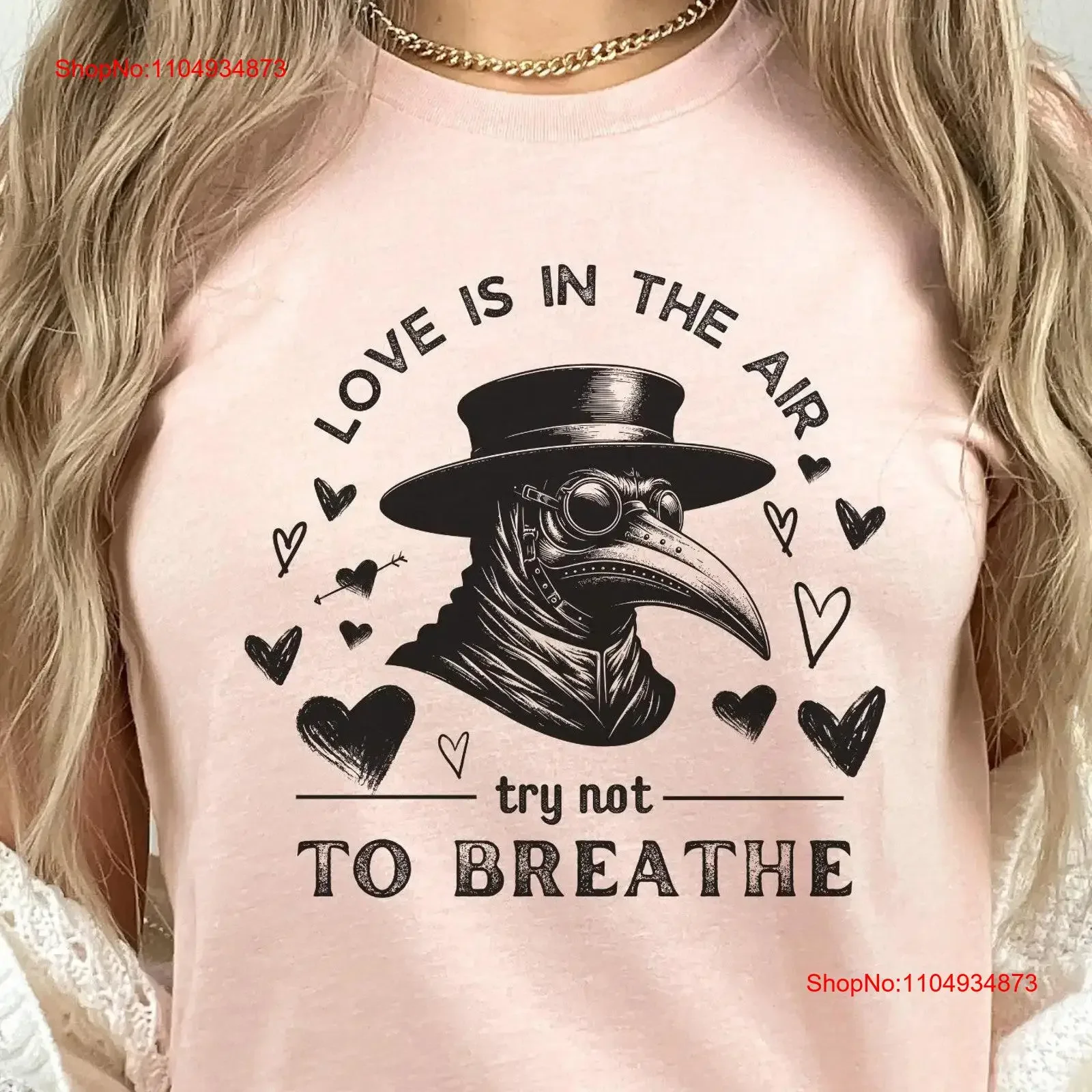 Футболка «Любовь в воздухе», «Доктор чумы», свитер на День святого Валентина, забавная маска с круглым вырезом, винтажная стираная слегка 
Футболка «Любовь в воздухе», «Доктор чумы», свитер на День святого Валентина, забавная маска с круглым вырезом, винтажная стираная слегка