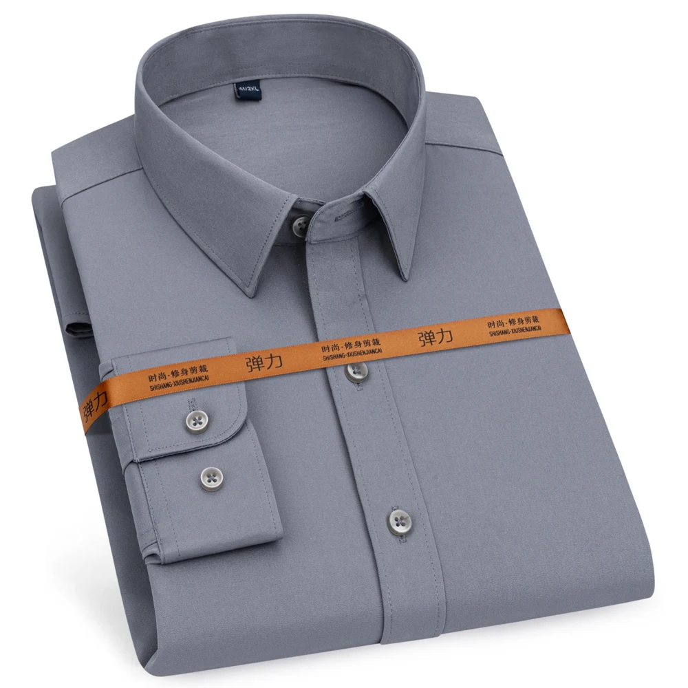 Men's Strech Casual Smooth Material Long Sleeve Non-iron Shirt, Comfortable Soft Wrinkle Resistant Slim Fit Solid Formal Shirts
Men's Strech Casual Smooth Material Long Sleeve Non-iron Shirt, Comfortable Soft Wrinkle Resistant Slim Fit Solid Formal Shirts