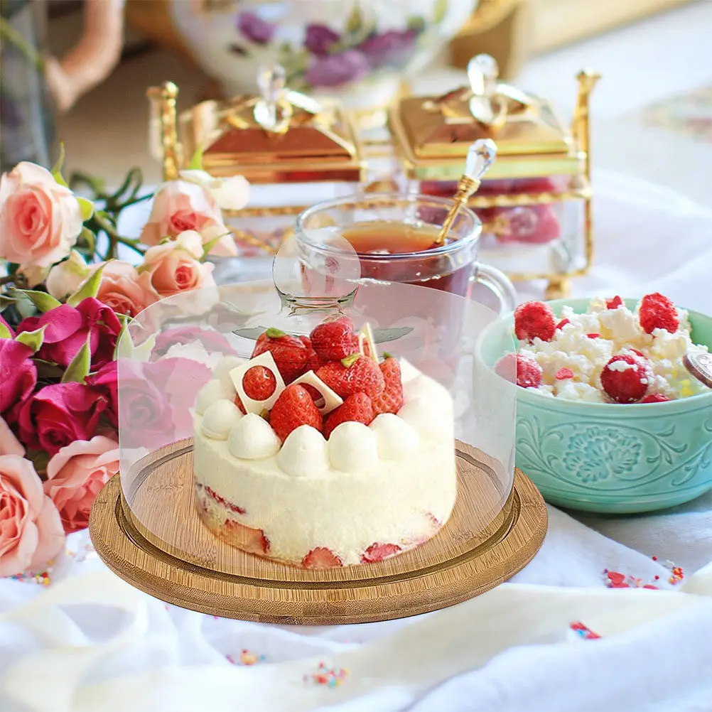 Glass Dome Cake Plate with Bamboo Base Stylish Multi-Function Dessert Serving Tray for Pastry Fruit Snacks Display Hygienic Food
Glass Dome Cake Plate with Bamboo Base Stylish Multi-Function Dessert Serving Tray for Pastry Fruit Snacks Display Hygienic Food