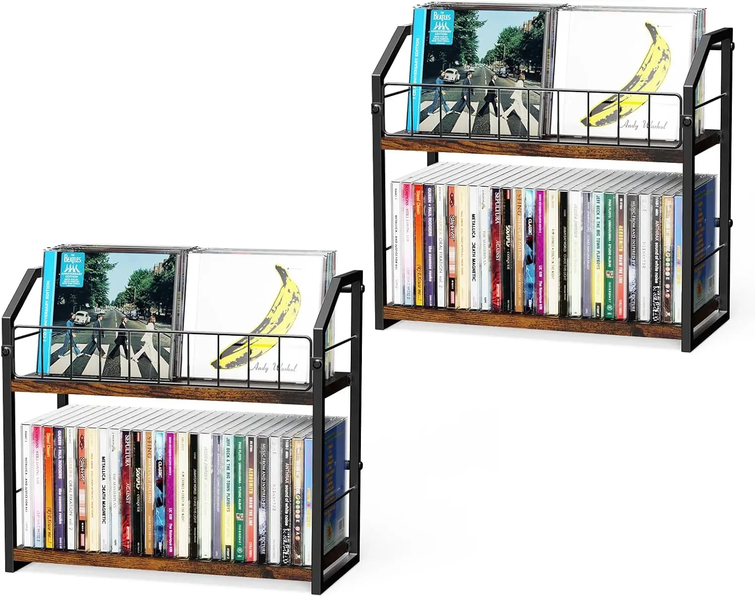 Двухуровневая подставка для CD-дисков на 120 дисков, деревянная полка премиум-класса с верхней полкой для демонстрации, идеально подходит для любителей музыки
Двухуровневая подставка для CD-дисков на 120 дисков, деревянная полка премиум-класса с верхней полкой для демонстрации, идеально подходит для любителей музыки