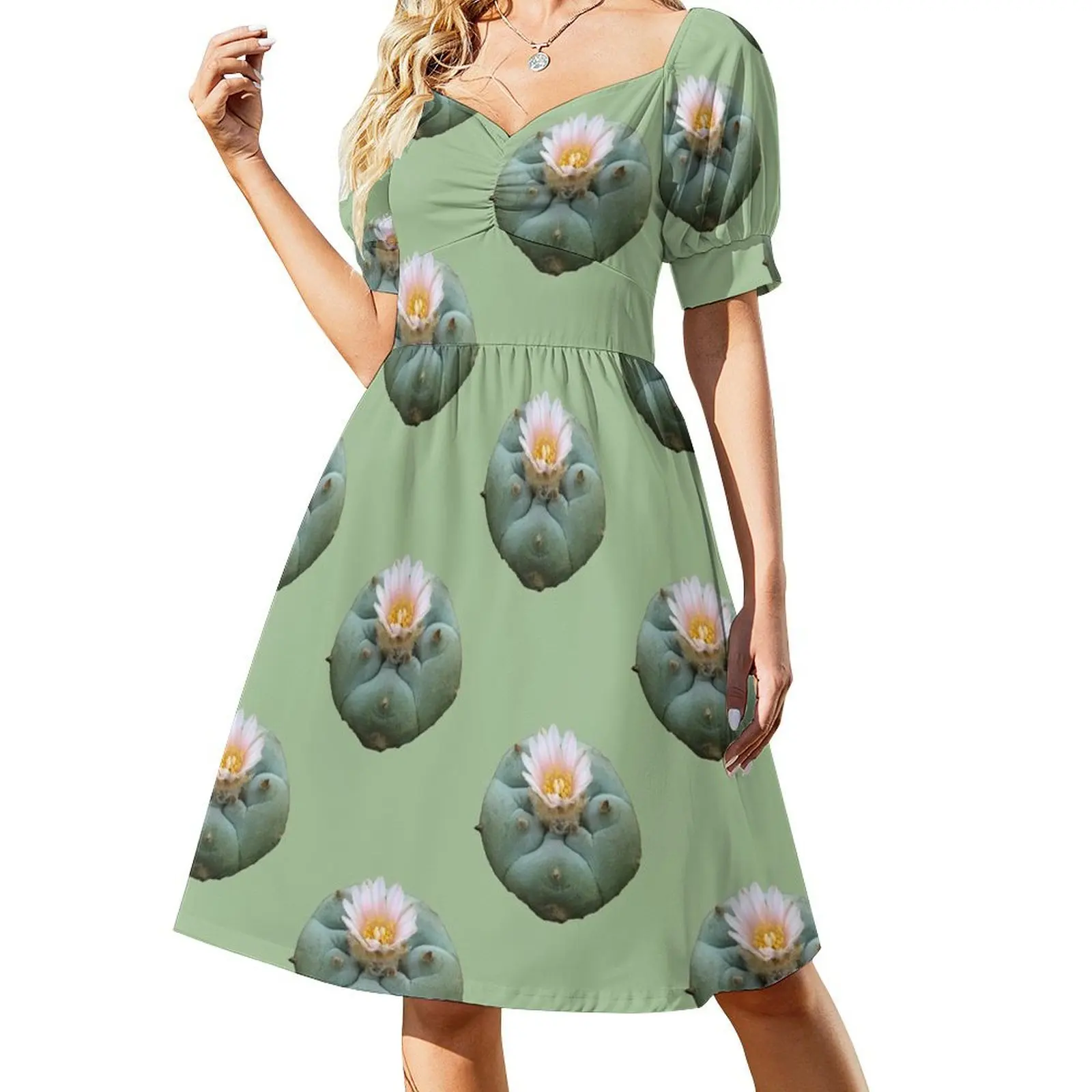 Lophophora Peyote Williamsii Short-Sleeved Dress dress Dresses Summer skirt Clothing female
Lophophora Peyote Williamsii Short-Sleeved Dress dress Dresses Summer skirt Clothing female