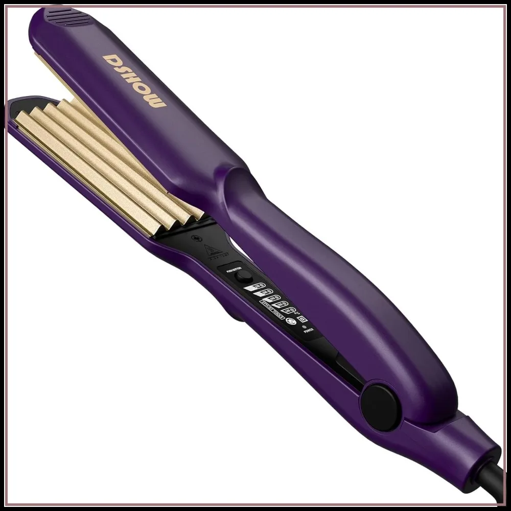 Hair Crimper for Women - Titanium Ceramic Plates, 5 Temps 140-220C, Volumizing 80s Style, Auto Shut-Off, Dual Voltage
Hair Crimper for Women - Titanium Ceramic Plates, 5 Temps 140-220C, Volumizing 80s Style, Auto Shut-Off, Dual Voltage