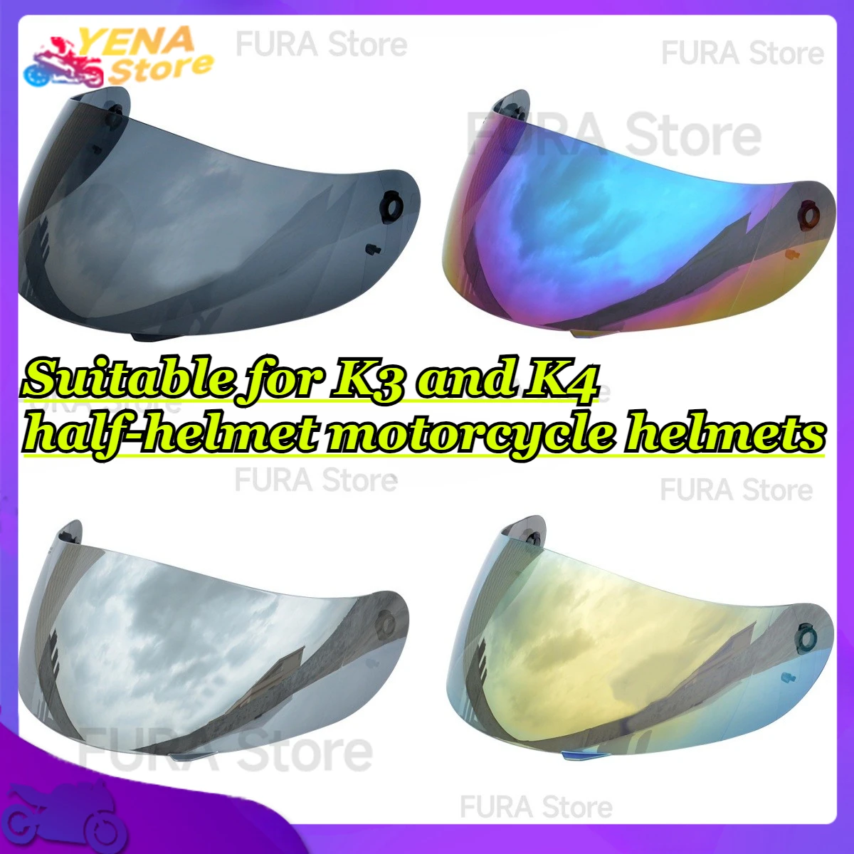 Suitable for K3 and K4 half-helmet motorcycle helmets, motorcycle accessories, glasses, motorcycle helmets
Suitable for K3 and K4 half-helmet motorcycle helmets, motorcycle accessories, glasses, motorcycle helmets