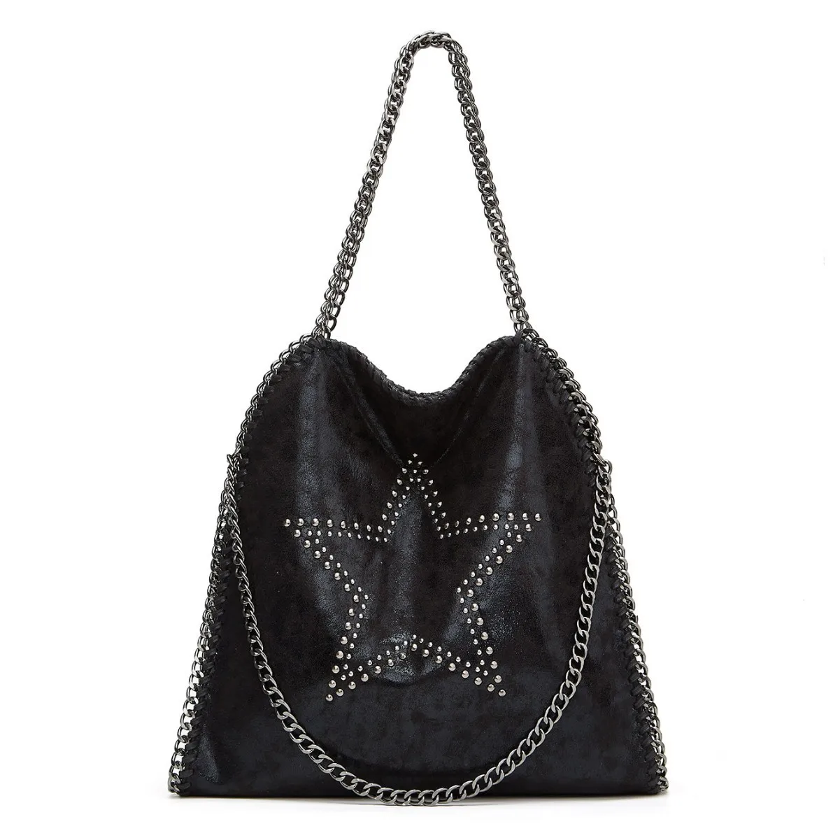 European and American Retro Five-Pointed Star Rivet Chain Women's Bag, Fashionable Large-Capacity Shoulder Crossbody Handbag for Women
European and American Retro Five-Pointed Star Rivet Chain Women's Bag, Fashionable Large-Capacity Shoulder Crossbody Handbag for Women