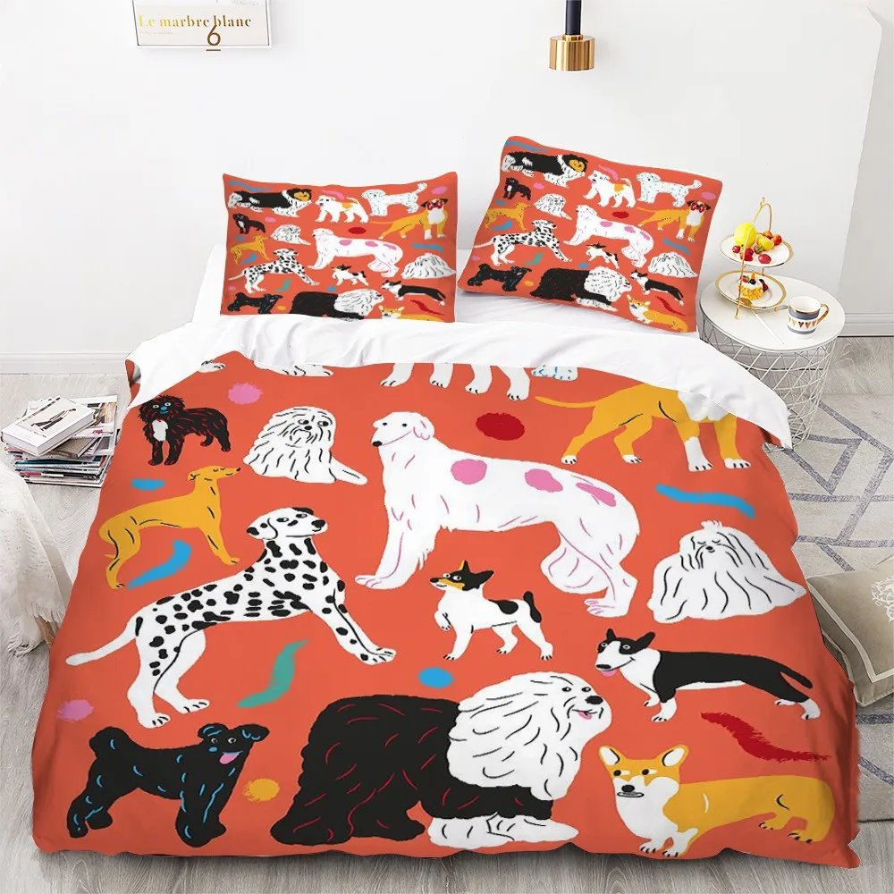 Cartoon Dog Bedding Set Puppy Pomeranian Duvet Cover Polyester Home Textile with Pillowcases for Kids Girls Boys Teens Gifting
Cartoon Dog Bedding Set Puppy Pomeranian Duvet Cover Polyester Home Textile with Pillowcases for Kids Girls Boys Teens Gifting
