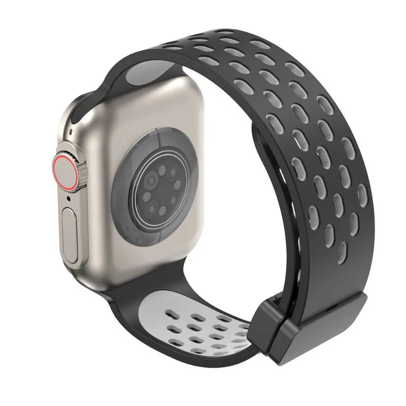 No-Sweat Magnetic Sport Band For Apple Watch Ventilated Holes Secure Magnetic Clasp Dual-Color Silicone For Active Lifestyles
No-Sweat Magnetic Sport Band For Apple Watch Ventilated Holes Secure Magnetic Clasp Dual-Color Silicone For Active Lifestyles