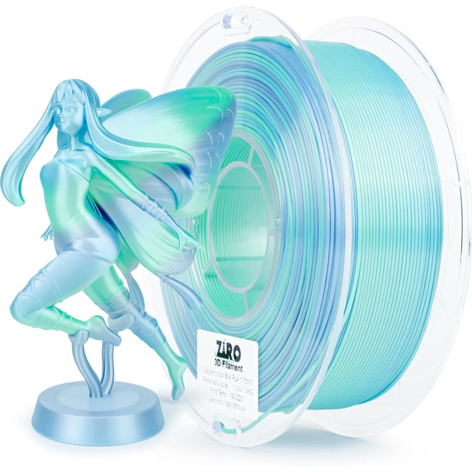 Silk Fast Color Changing PLA Filament 1.75mm, Multi Colors Shine, Dimensional Accuracy +/-0.03mm, Fit Most 3D Printers, 1KG
Silk Fast Color Changing PLA Filament 1.75mm, Multi Colors Shine, Dimensional Accuracy +/-0.03mm, Fit Most 3D Printers, 1KG