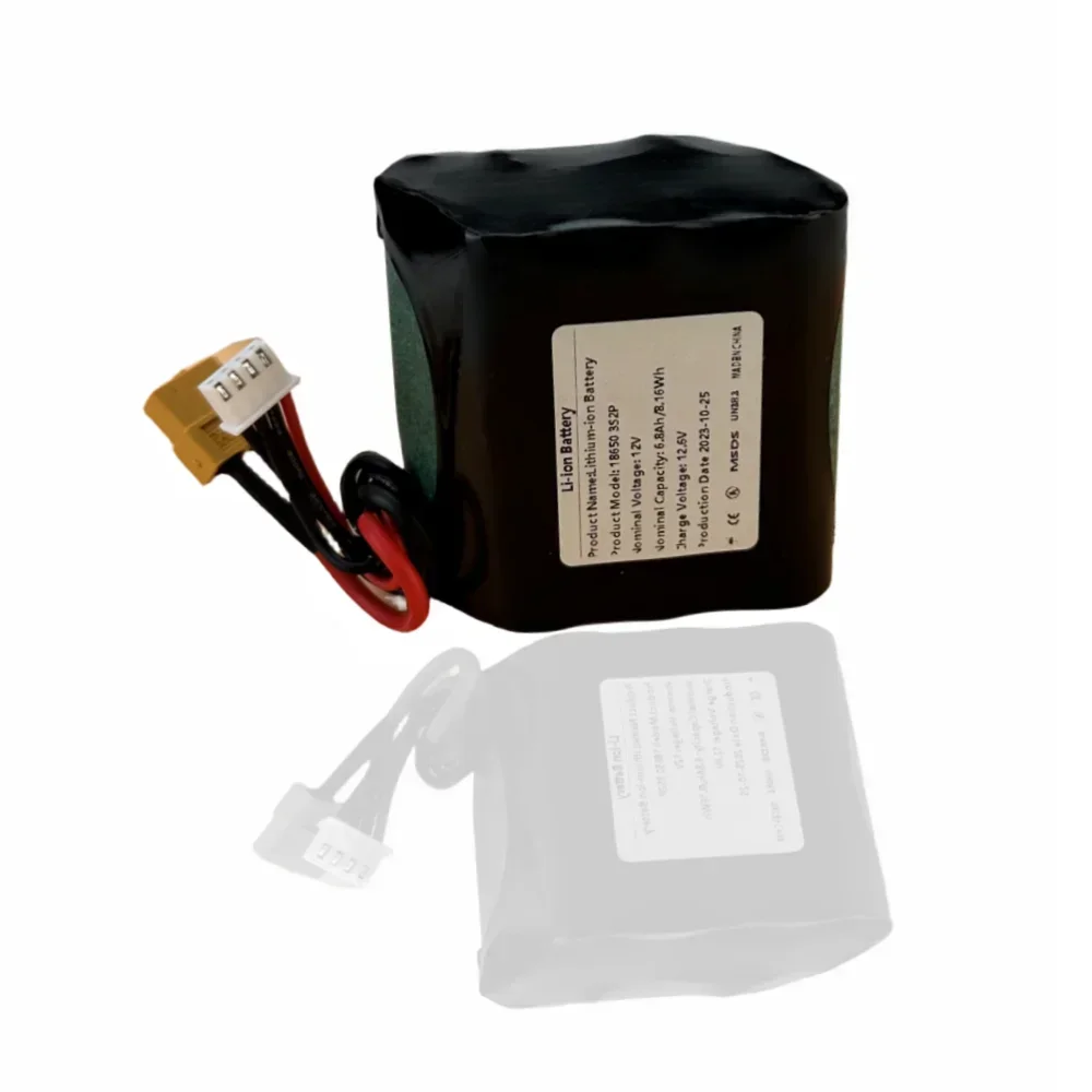 3S2P 12V 6.8Ah High Capacity UAV Rechargeable 12.6V Li-ion Battery for Various RC Airplane Drone Quadrotor XH2.54-4P XT60
3S2P 12V 6.8Ah High Capacity UAV Rechargeable 12.6V Li-ion Battery for Various RC Airplane Drone Quadrotor XH2.54-4P XT60