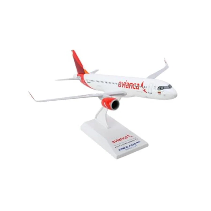 Avianca Airbus A320neo 1/150 scale snap-fit display model for aviation enthusiasts, ABS plastic body in white-blue livery with
Avianca Airbus A320neo 1/150 scale snap-fit display model for aviation enthusiasts, ABS plastic body in white-blue livery with
