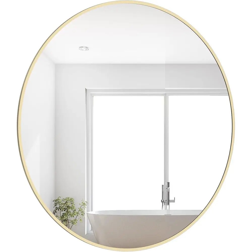 28 inch Round Mirror Gold Large Circle Wall Mirror or Bathroom with Metal ed, Round Wall Mirror or Wall Decor, Vanity, Entryway
28 inch Round Mirror Gold Large Circle Wall Mirror or Bathroom with Metal ed, Round Wall Mirror or Wall Decor, Vanity, Entryway
