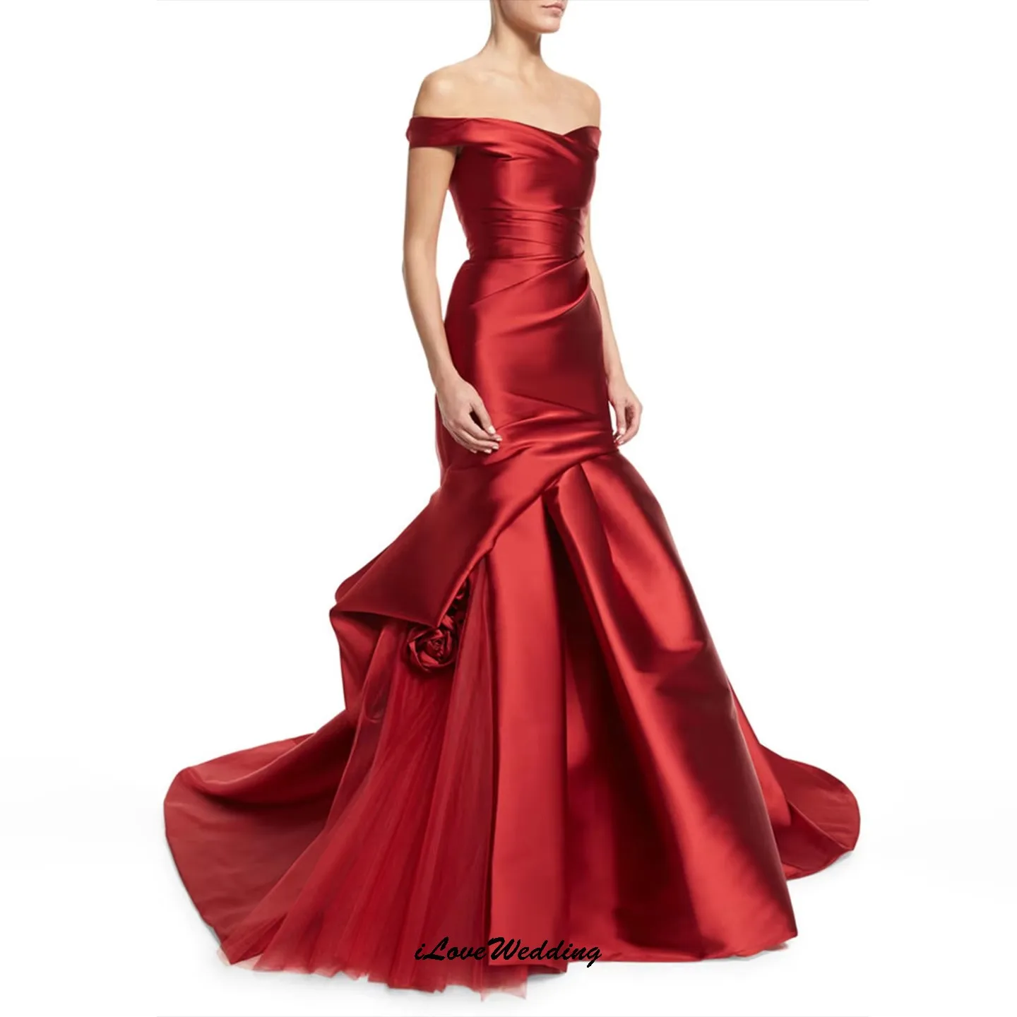 Prom Dress 2026 Rose Red Party Dress For Woman Off The Shoulder Satin Strapless Evening Dress Ruched A-Line 3d Flower Customzied
Prom Dress 2026 Rose Red Party Dress For Woman Off The Shoulder Satin Strapless Evening Dress Ruched A-Line 3d Flower Customzied