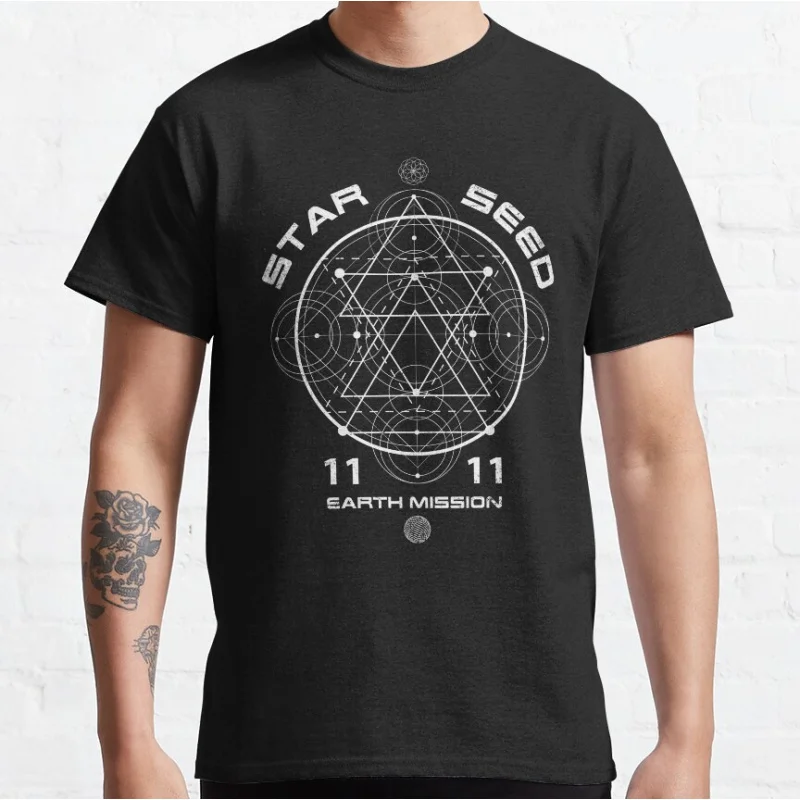 Starseed Sacred Geometry 1111 Gift T shirt Funny science Graphic clothes All size Tops 100% cotton Tee
Starseed Sacred Geometry 1111 Gift T shirt Funny science Graphic clothes All size Tops 100% cotton Tee