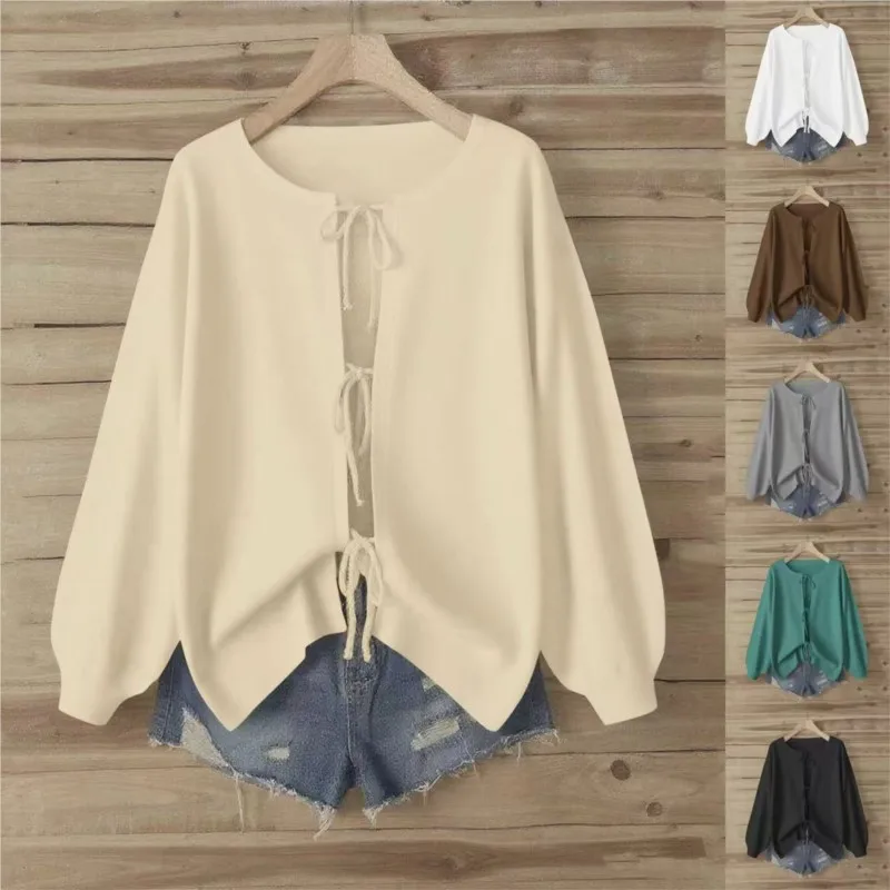 CPSYMYM Women's Autumn Elegant Knitted Cardigan Tops New Casual Solid Color Loose Lace Up Knit Cardigans Female
CPSYMYM Women's Autumn Elegant Knitted Cardigan Tops New Casual Solid Color Loose Lace Up Knit Cardigans Female