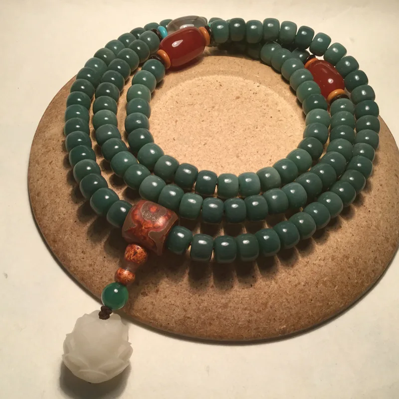 108 Root Weathered Green Bodhi Buddha Beads Bracelet Necklace
108 Root Weathered Green Bodhi Buddha Beads Bracelet Necklace