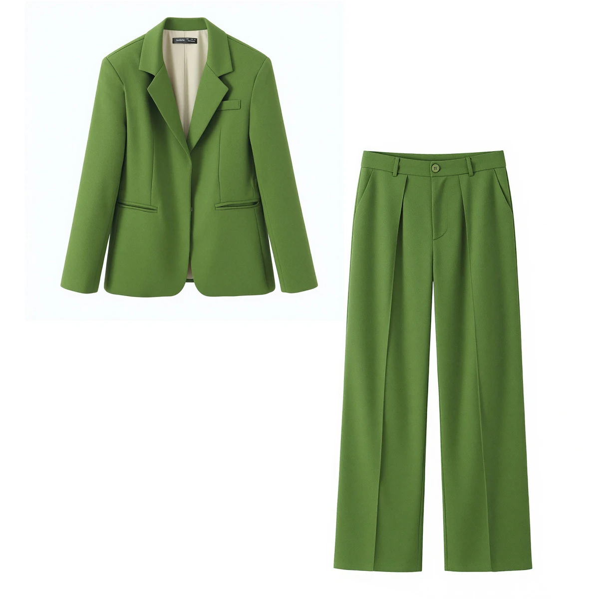 European and American style women's clothing new fashion solid color long sleeved suit high waist slimming pants set
European and American style women's clothing new fashion solid color long sleeved suit high waist slimming pants set