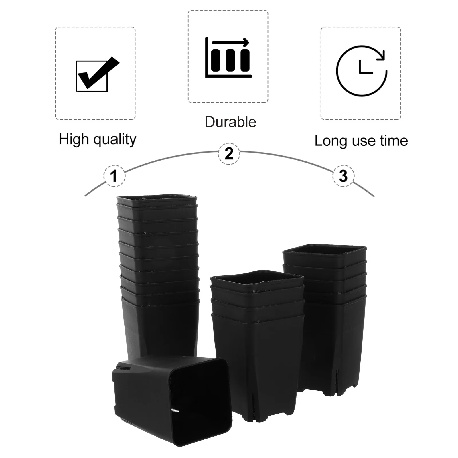20Pcs Plastic Flower Pots Square Nursery Planter Balcony Garden Decorative Plant Pot for Home Office Indoor Outdoor Use
20Pcs Plastic Flower Pots Square Nursery Planter Balcony Garden Decorative Plant Pot for Home Office Indoor Outdoor Use