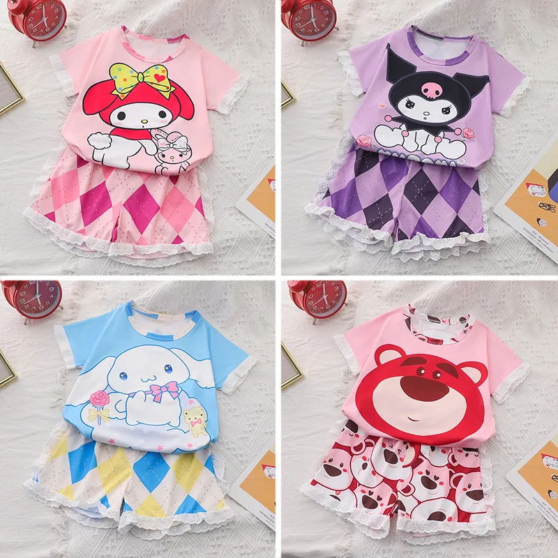 Summer Children's Pajamas Short Sleeve Thin ice silk Girls Cartoon Clothes Set Pajama Kids Short sleeve Clothing
Summer Children's Pajamas Short Sleeve Thin ice silk Girls Cartoon Clothes Set Pajama Kids Short sleeve Clothing