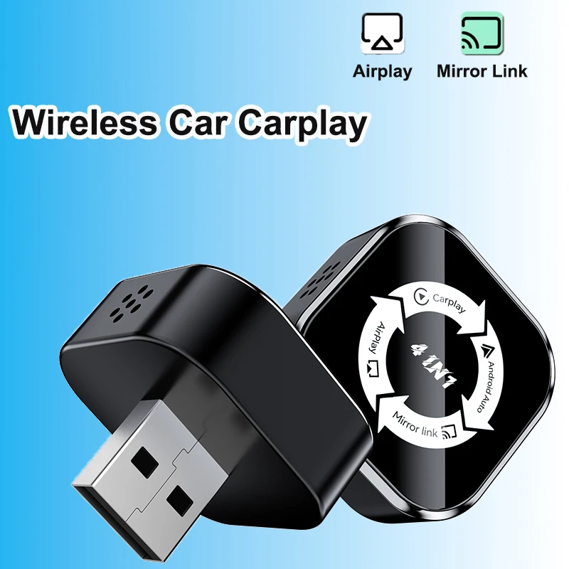 New 4-in-1 Wireless Car Carplay Airplay Mirror Link Android Auto Connect Wireless Carplay Adapter for Apple and Android
New 4-in-1 Wireless Car Carplay Airplay Mirror Link Android Auto Connect Wireless Carplay Adapter for Apple and Android