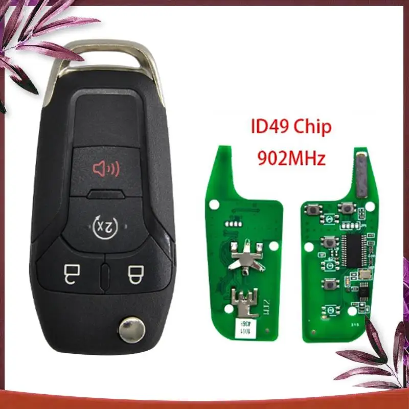 Durable Car Flip Remote Key 4 Button Smart Key 902Mhz N5F-A08TDA 49 Chip For Ford F150 F250 F350 F450 F550 Raptor Ranger Fusion
Durable Car Flip Remote Key 4 Button Smart Key 902Mhz N5F-A08TDA 49 Chip For Ford F150 F250 F350 F450 F550 Raptor Ranger Fusion