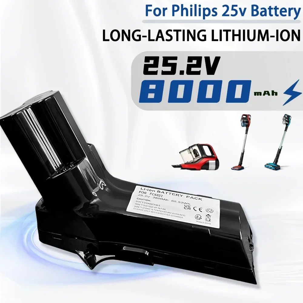 25.2V Replacement Battery For Philips SpeedPro Max Aqua Stick Cordless Vacuum FC6823/81,FC6828,XC8147,XC8347/01,FC6822,etc
25.2V Replacement Battery For Philips SpeedPro Max Aqua Stick Cordless Vacuum FC6823/81,FC6828,XC8147,XC8347/01,FC6822,etc