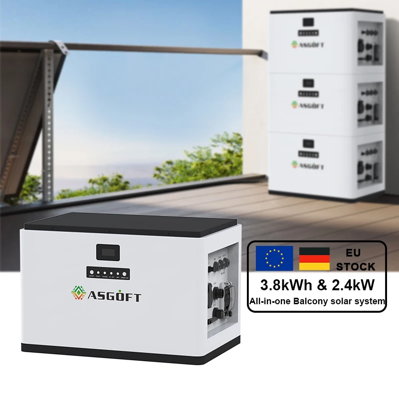 EU Stock 3.8kWh 2.4kW Grade-A LiFePO4 IP65 Waterproof Battery Intelligent All-in-One Stackable Solar Power Balcony ESS Home
EU Stock 3.8kWh 2.4kW Grade-A LiFePO4 IP65 Waterproof Battery Intelligent All-in-One Stackable Solar Power Balcony ESS Home