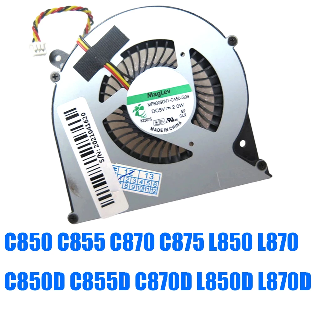 For Toshiba For Satellite C850 C855 C870 C875 L850 L870 C850D C855D C870D L850D L870D MF60090V1-C450-G99 DC5V Laptop CPU Fan
For Toshiba For Satellite C850 C855 C870 C875 L850 L870 C850D C855D C870D L850D L870D MF60090V1-C450-G99 DC5V Laptop CPU Fan