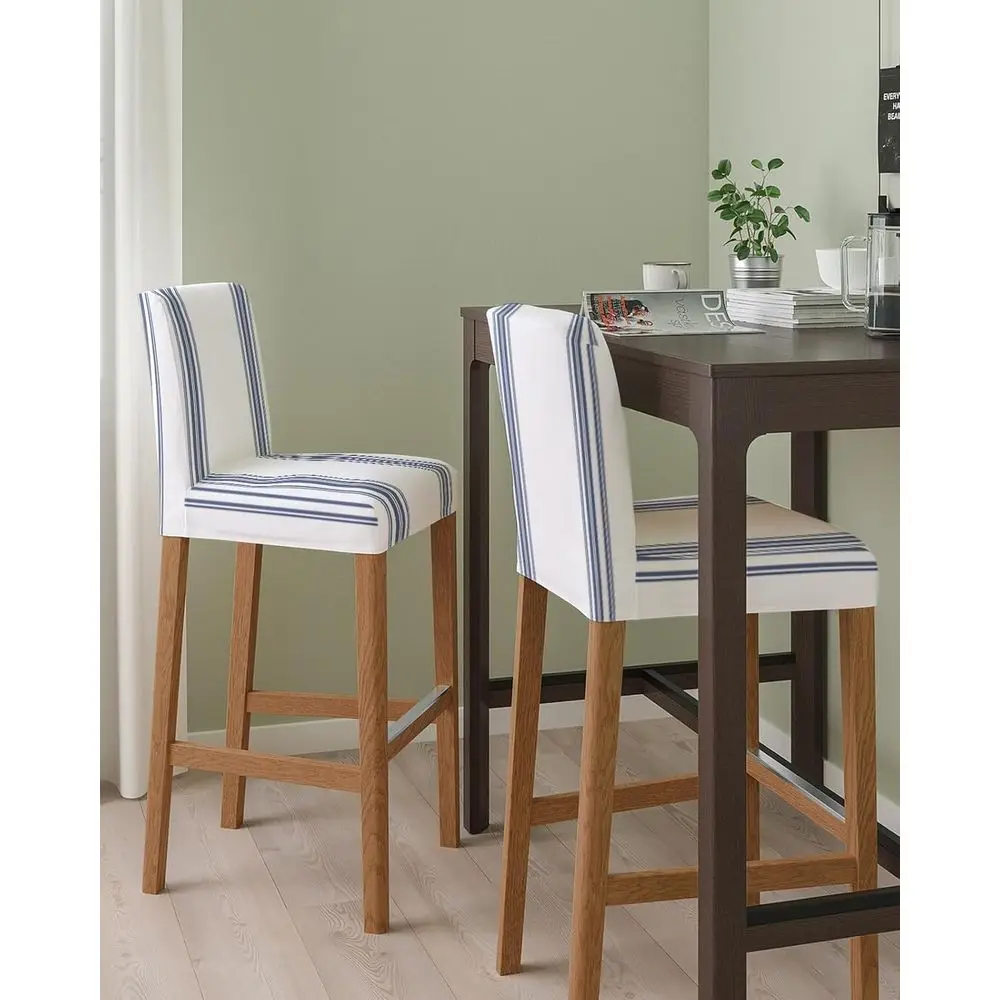 Bar Stool Cover with Back - Stretch Washable Chair Covers Retro armhouse Blue Stripe Chairs Slipcover or Kitchen Pub Dining Room
Bar Stool Cover with Back - Stretch Washable Chair Covers Retro armhouse Blue Stripe Chairs Slipcover or Kitchen Pub Dining Room