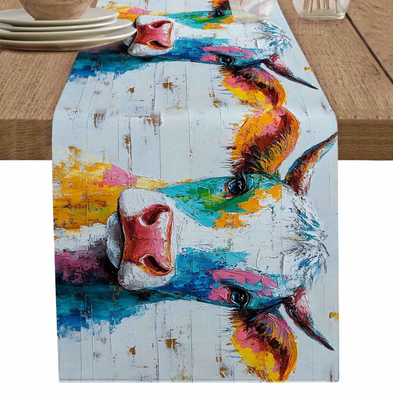 Abstract Cow Animal Linen Cotton Table Cloth Decoration For Home Wedding Christmas Party
Abstract Cow Animal Linen Cotton Table Cloth Decoration For Home Wedding Christmas Party