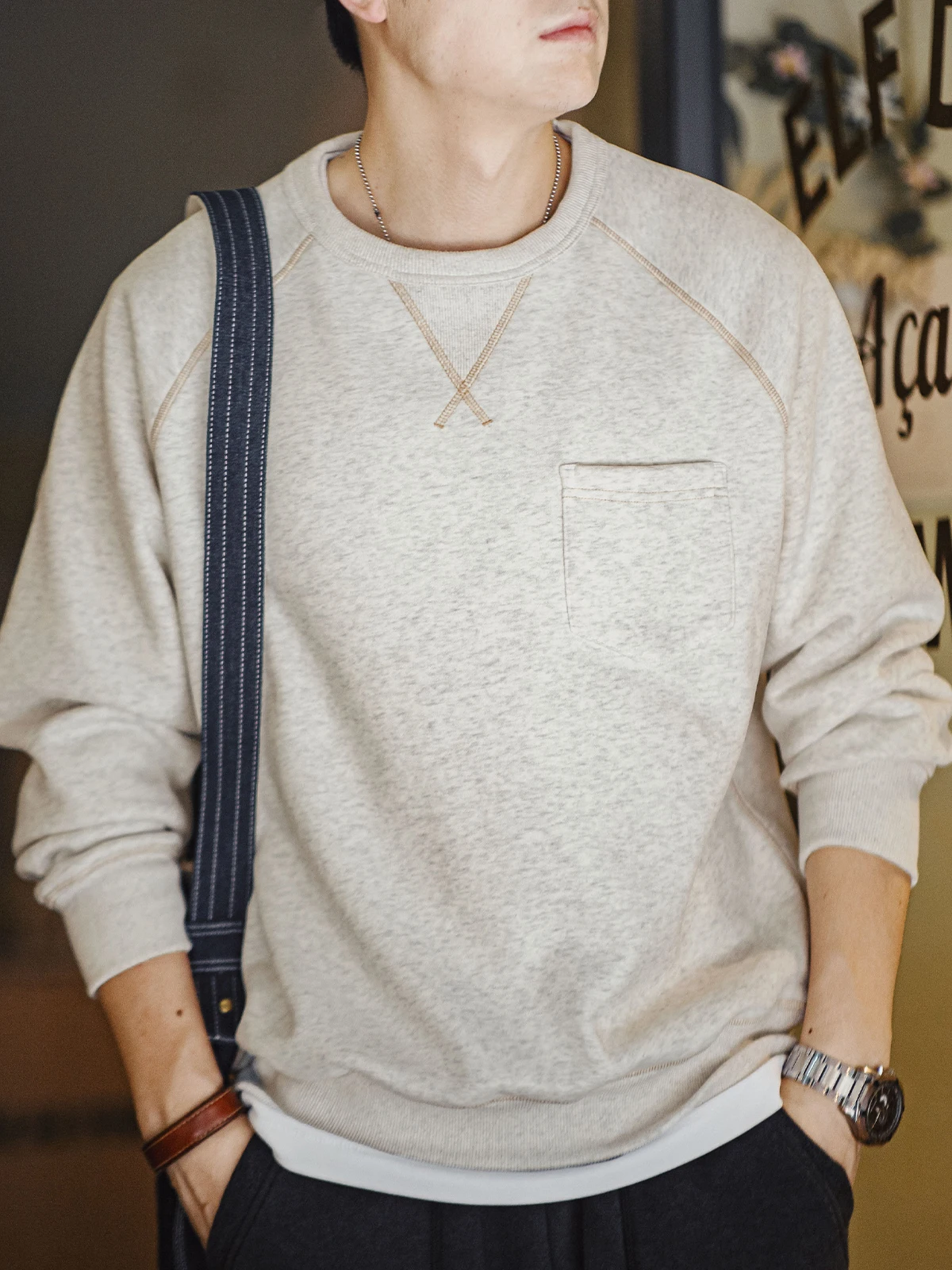 Круглый свитшот на подкладке Maden Thiened Ne Fce, повседневный спортивный теплый топ для мужчин, осень-зима, уличная одежда в американском стиле ретро
Круглый свитшот на подкладке Maden Thiened Ne Fce, повседневный спортивный теплый топ для мужчин, осень-зима, уличная одежда в американском стиле ретро