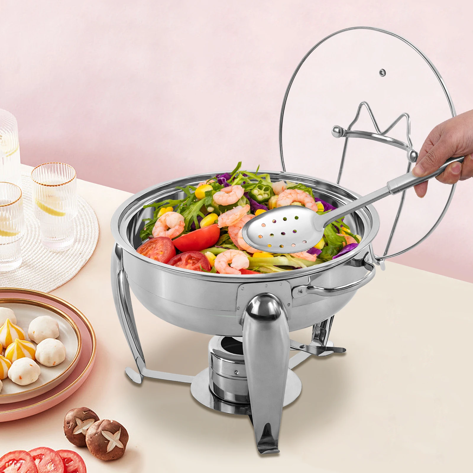 4L Stainless Steel Chafing Dish, Chafing Dish Buffet Warmer, Buffet Server and Warmer
4L Stainless Steel Chafing Dish, Chafing Dish Buffet Warmer, Buffet Server and Warmer