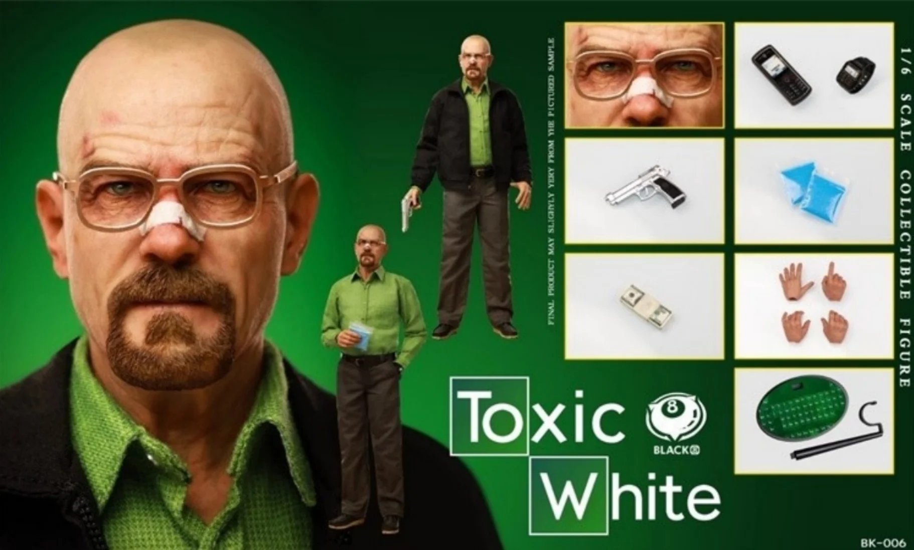 Black 8 Toys 1/6 BK-006 Bryan Cranston Mr. White Action Figure
Black 8 Toys 1/6 BK-006 Bryan Cranston Mr. White Action Figure